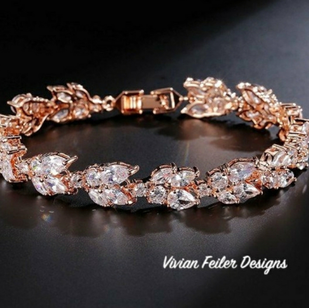 Gold Cubic Zirconia Bracelet